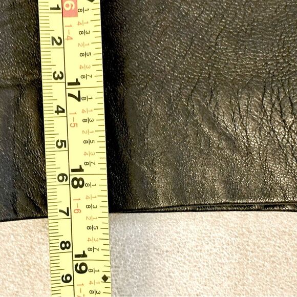Vintage 80s 90s Authentic Soft Leather Mini Skirt Sz M - Picture 9 of 10
